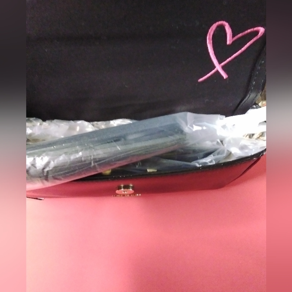 Victoria's secret Brand New!! (gold studded) Black, crossbody, or clutch. - Picture 7 of 8